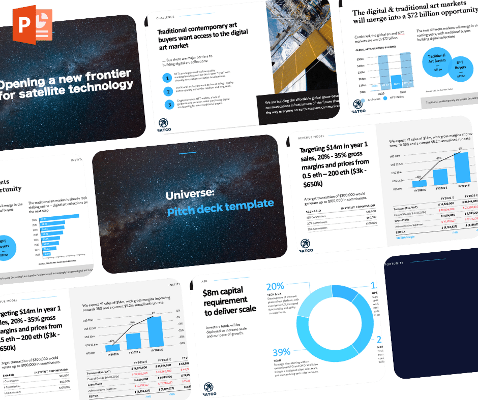 Universe - Pitch Deck Template for PPTX
