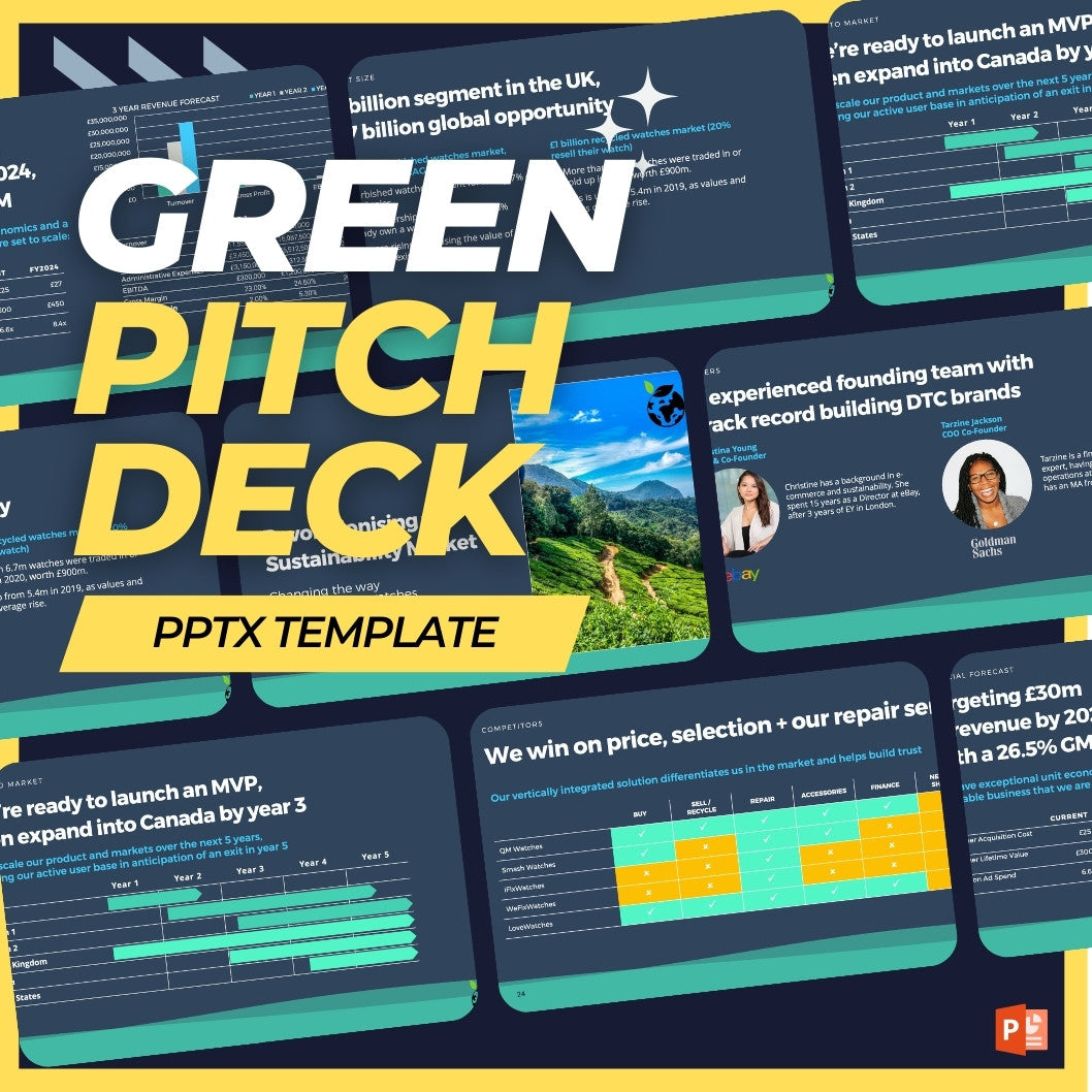 Green - Pitch Deck Template for PPTX